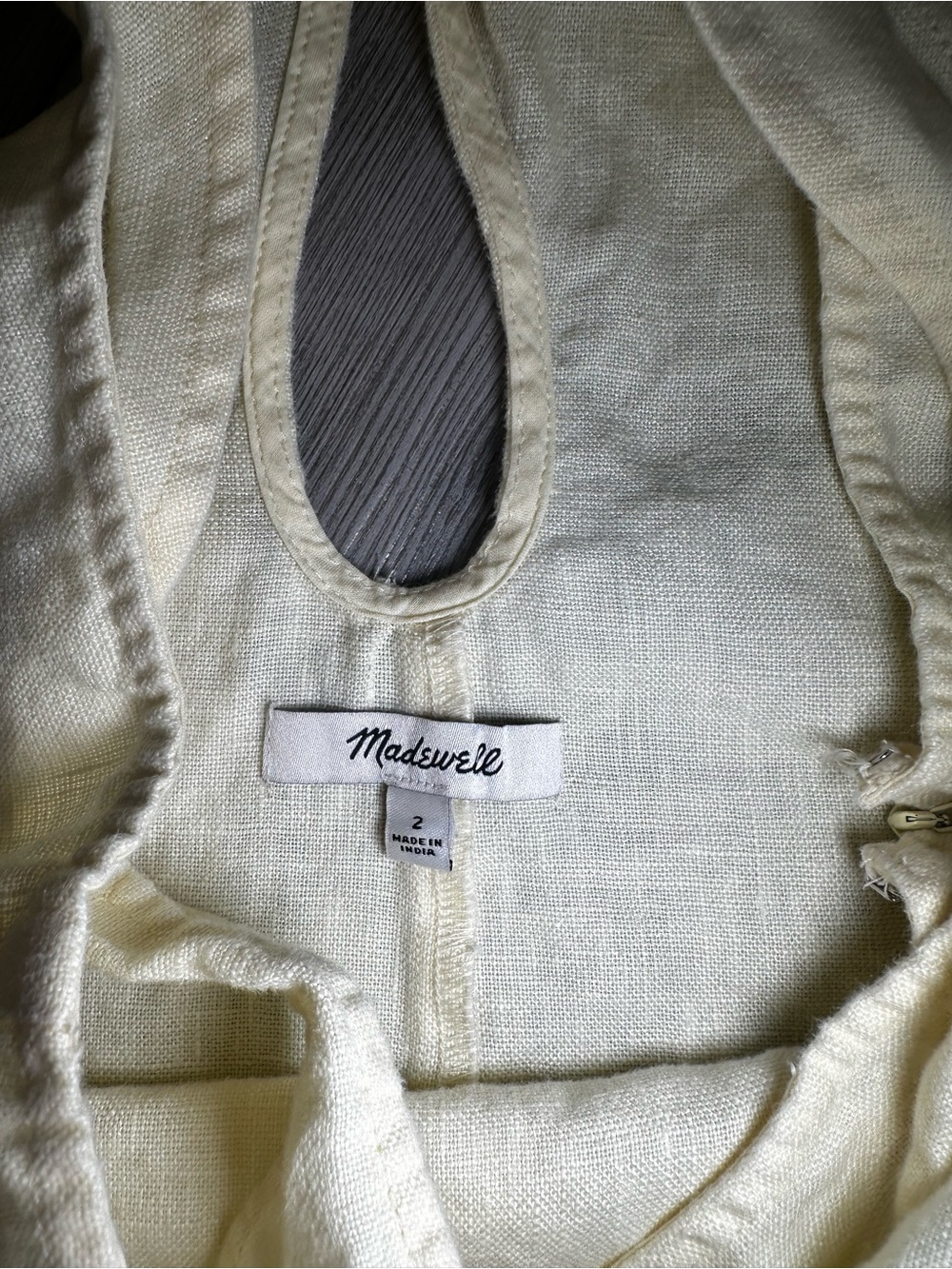 Madewell Butter Yellow Linen Mini Dress Size 2 - Picture 2 of 5